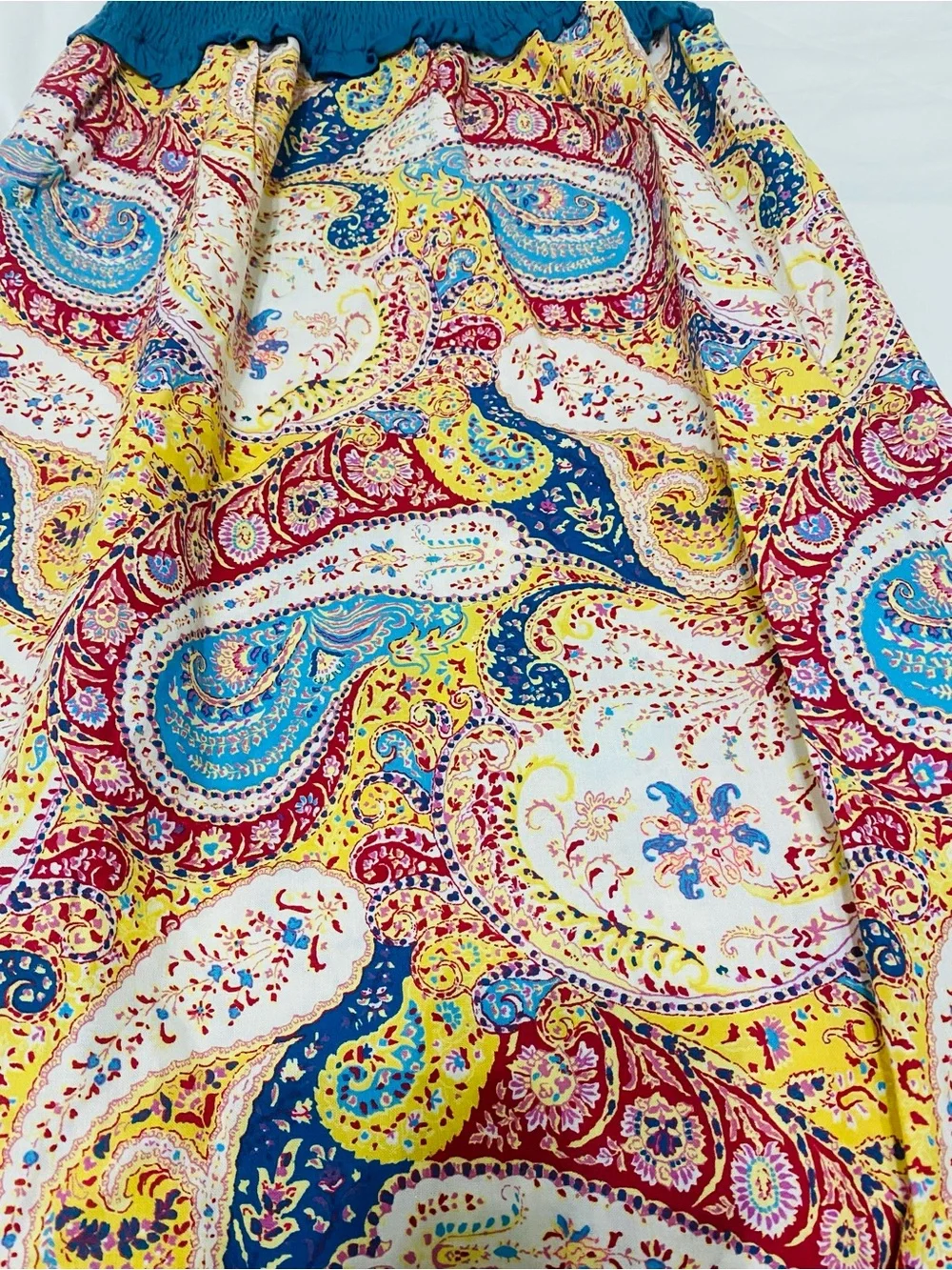 FREE PEOPLE VINTAGE Paisley Maxi Smocked Boho Dress Med. NWT⭐️